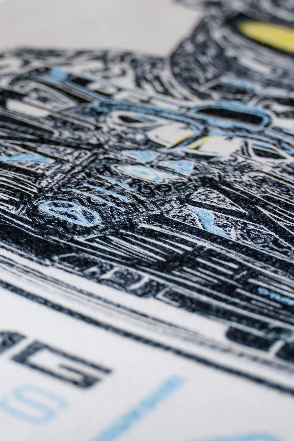 Close up of the back of Utmost Province custom shirt inspired by Lewis Hamilton.