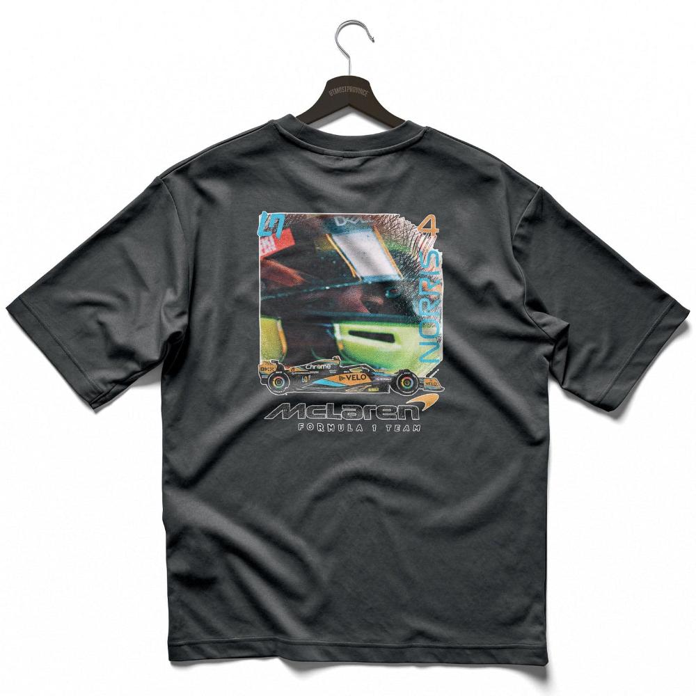 Utmost Province Retro Mclaren F1 Shirt | Lando Norris-Inspired Merch Black / S