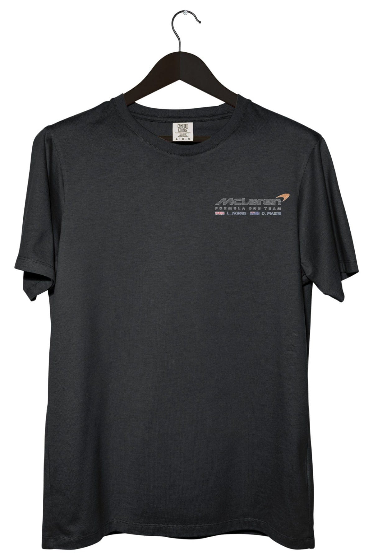 Front of Utmost Province Mclaren F1 inspired graphic tee with a white background.