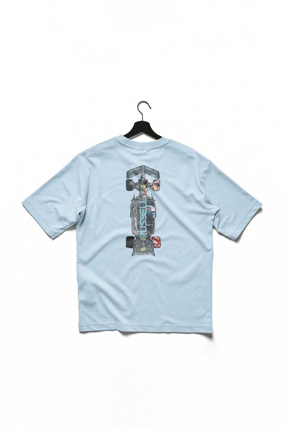 Mercedes F1 Race Car T Shirt George Russell Merch Chambray