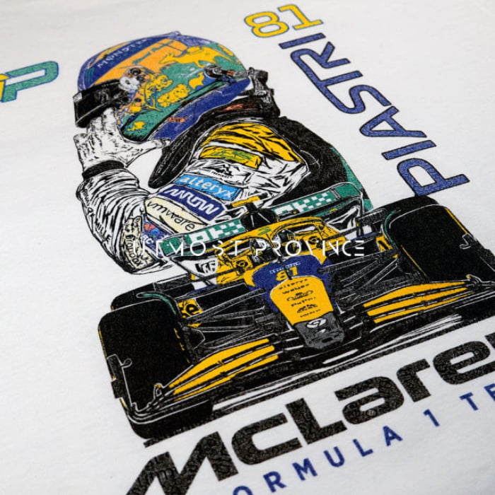 Oscar Piastri–inspired graphic T-shirt, handmade by Utmost Province®.