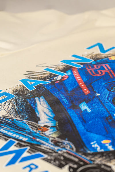 Short 2-3 second clip of Utmost Province revealing their custom Carlos Sainz Williams F1 shirt.