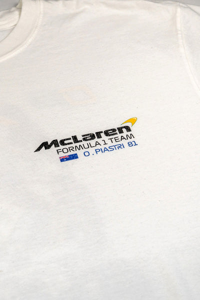 Short 2-3 second clip of Utmost Province revealing their custom Oscar Piastri Mclaren inspired t-shirt.
