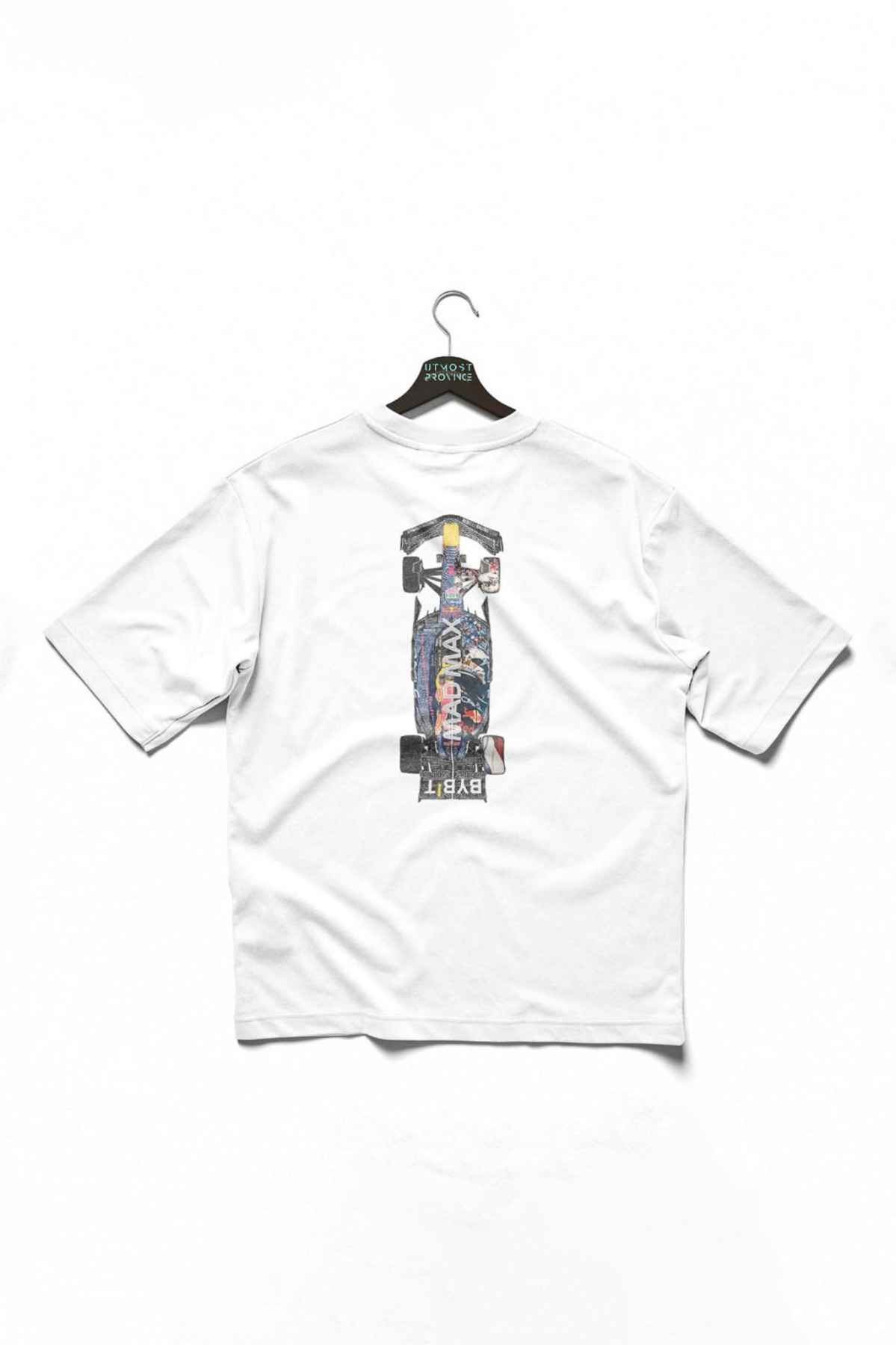 Red Bull F1 Shirt - Mad Max Race Car Tee White
