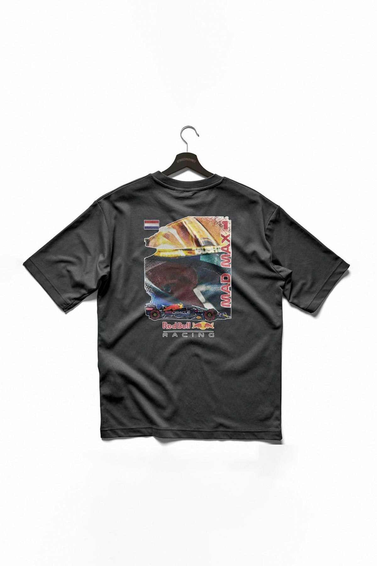 Red Bull Racing Mad Max F1 Retro T Shirt Black