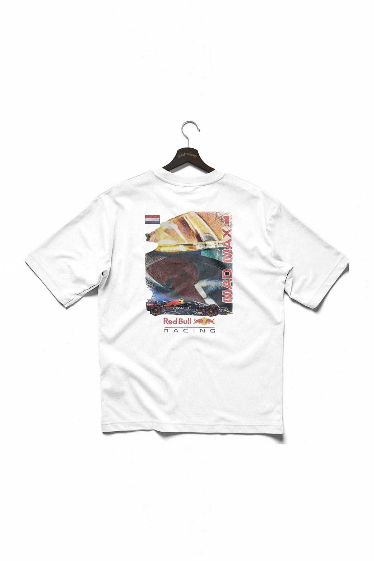 Red Bull Racing Mad Max F1 Retro T Shirt White