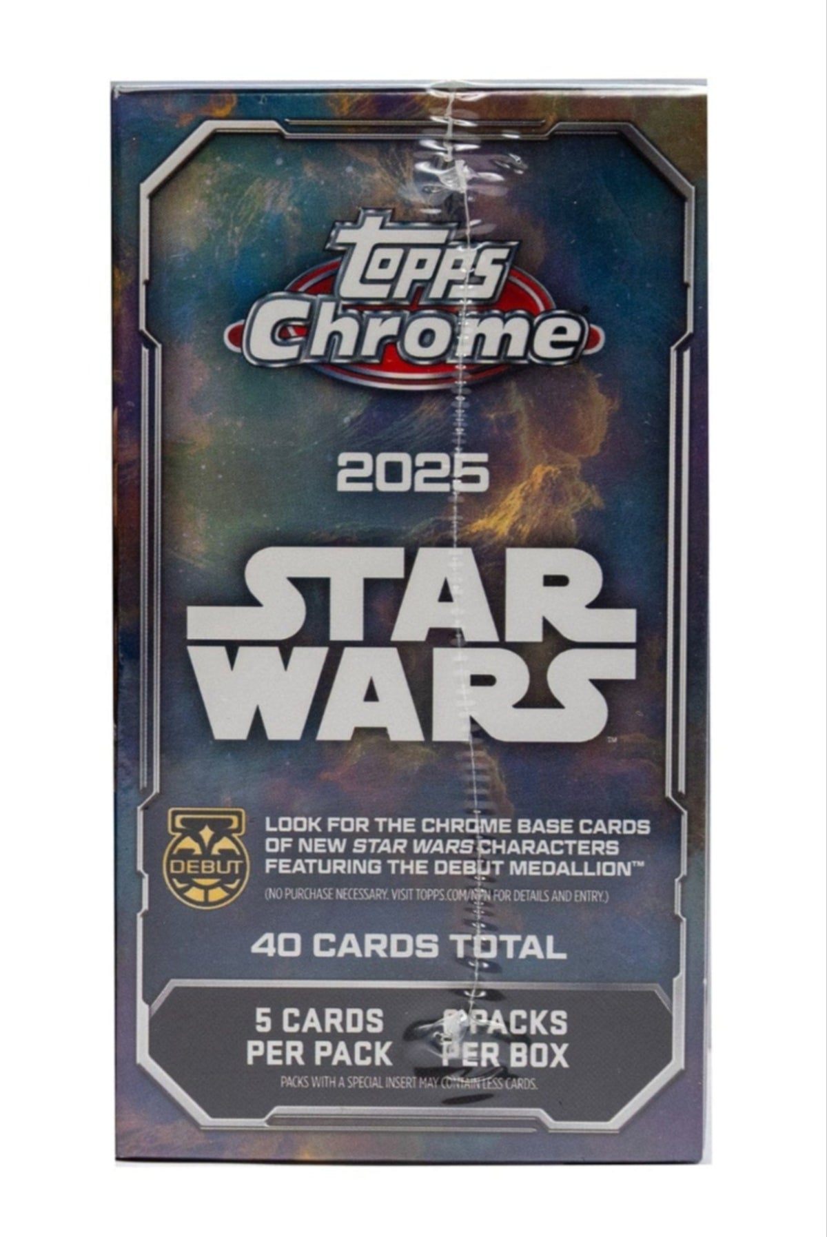 2025 Topps Chrome Star Wars blaster box.