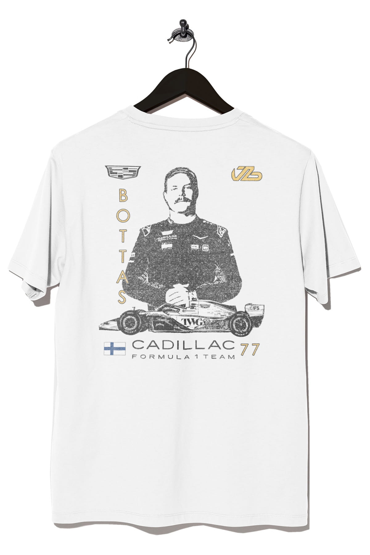Bottas Inspired Cadillac Shirt - White