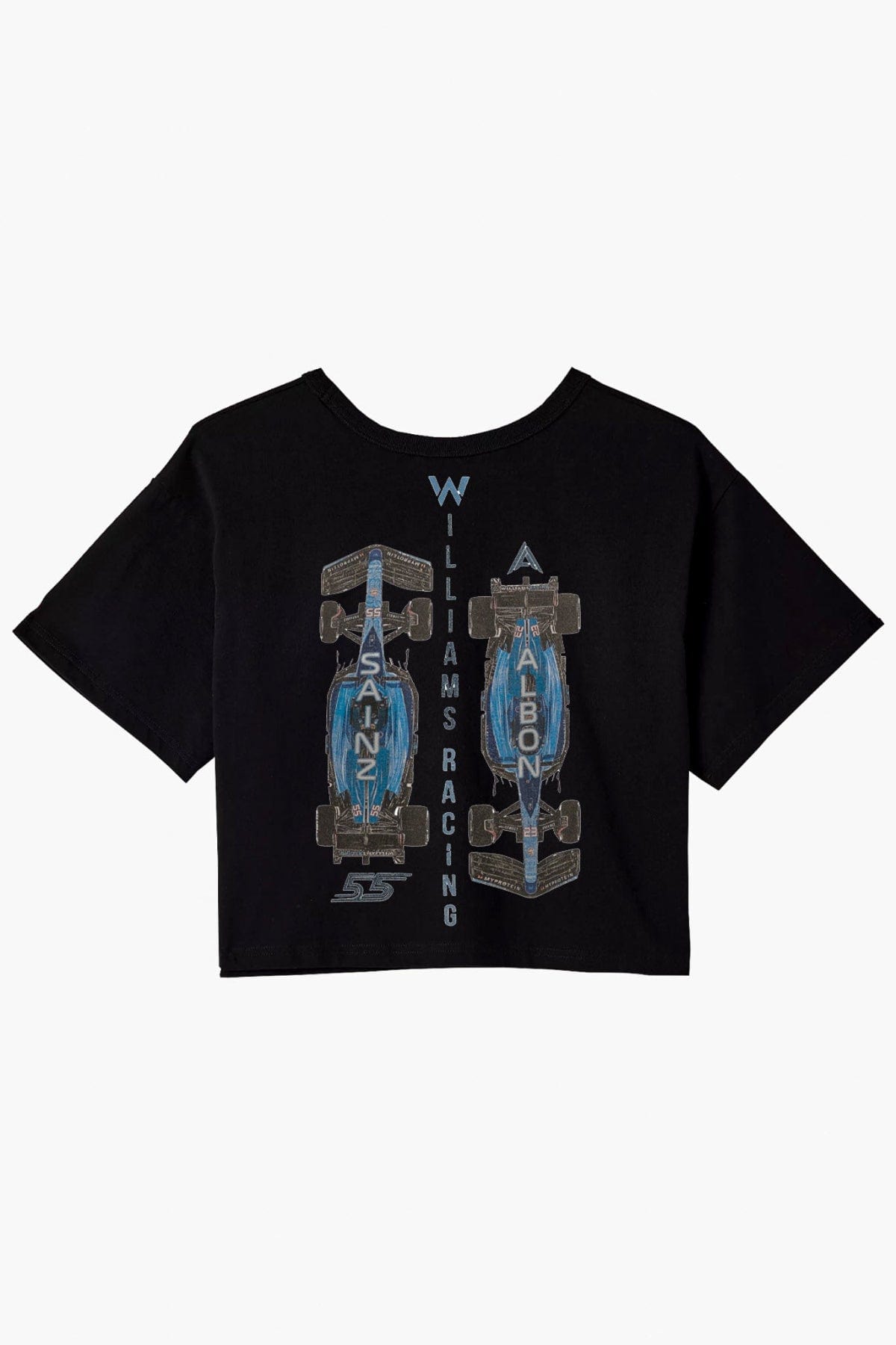 Back of a black cropped shirt, highlighting Utmost Province unique graphic design.