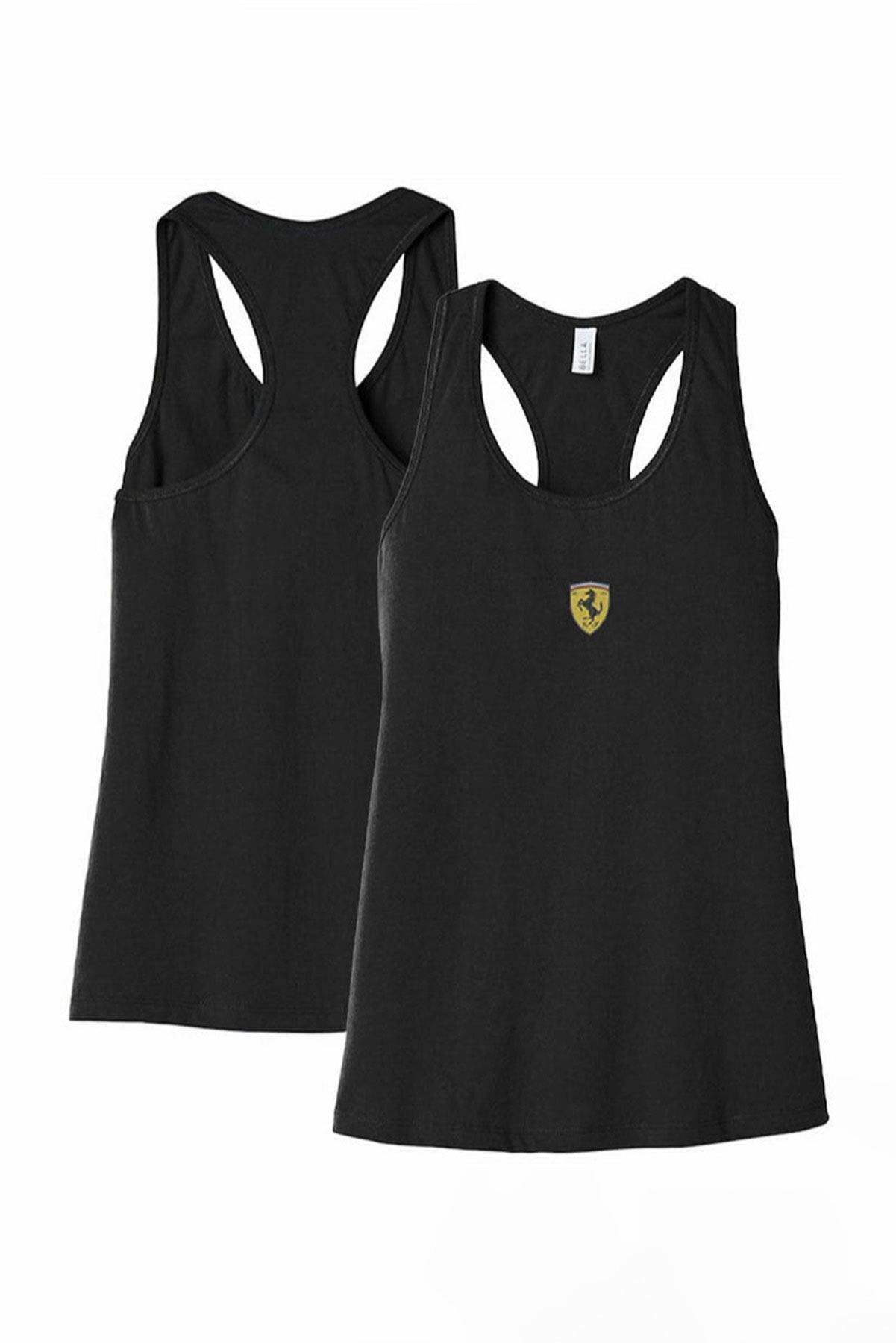 Women's Scuderia Racerback Tank Top Black
