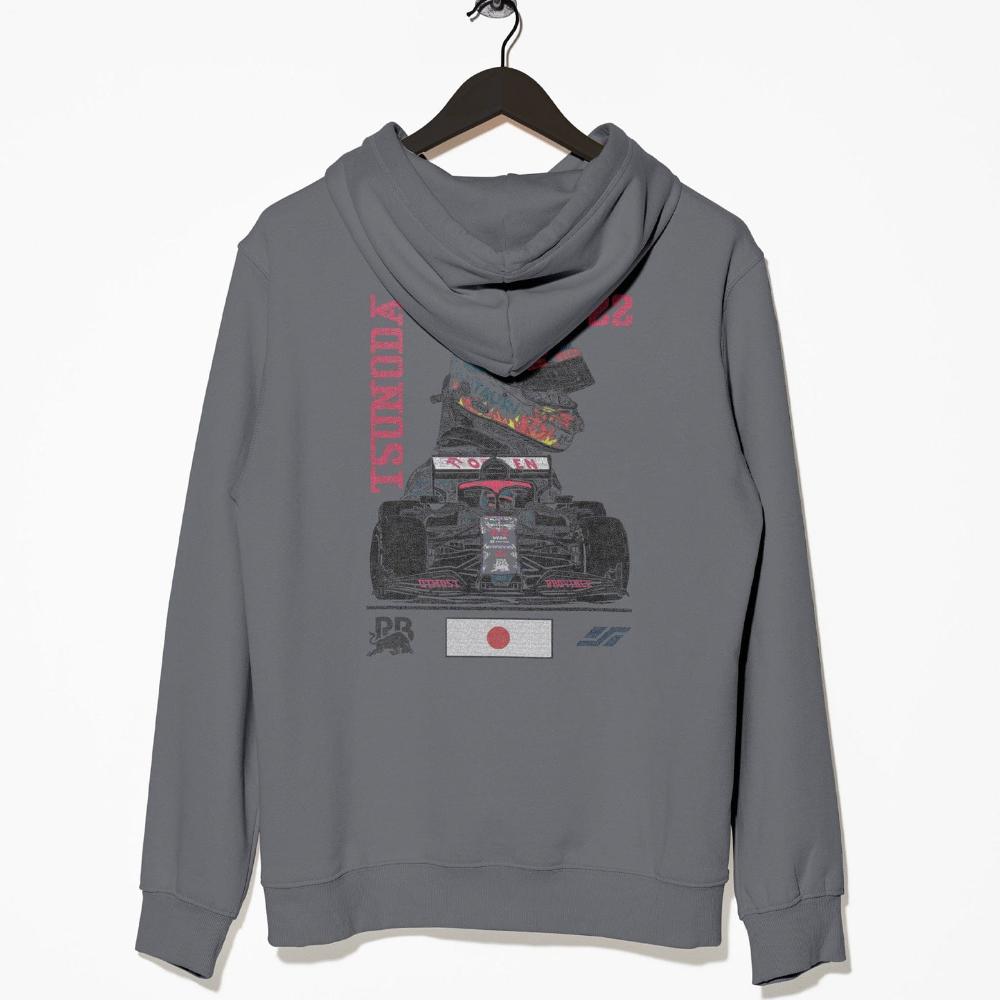 Utmost Province Yuki Tsunoda Merch | F1-Inspired Hoodie Charcoal / S