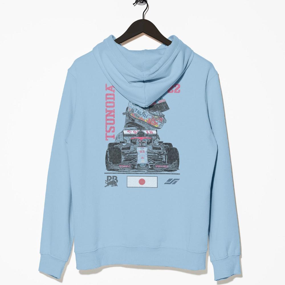 Utmost Province Yuki Tsunoda Merch | F1-Inspired Hoodie Light Blue / S