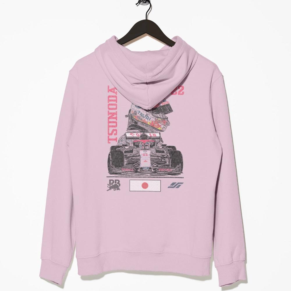 Utmost Province Yuki Tsunoda Merch | F1-Inspired Hoodie Light Pink / S